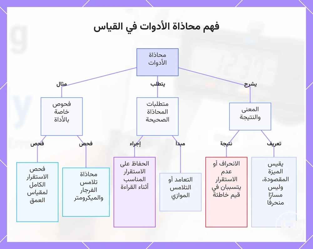 فهم محاذاة الأدوات في القياس