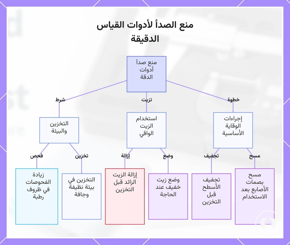منع الصدأ لأدوات القياس الدقيقة