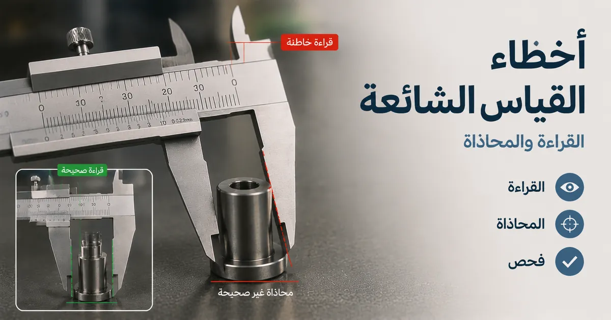 أداة قياس دقيقة موضوعة لتوضيح أخطاء القراءة والمحاذاة الشائعة