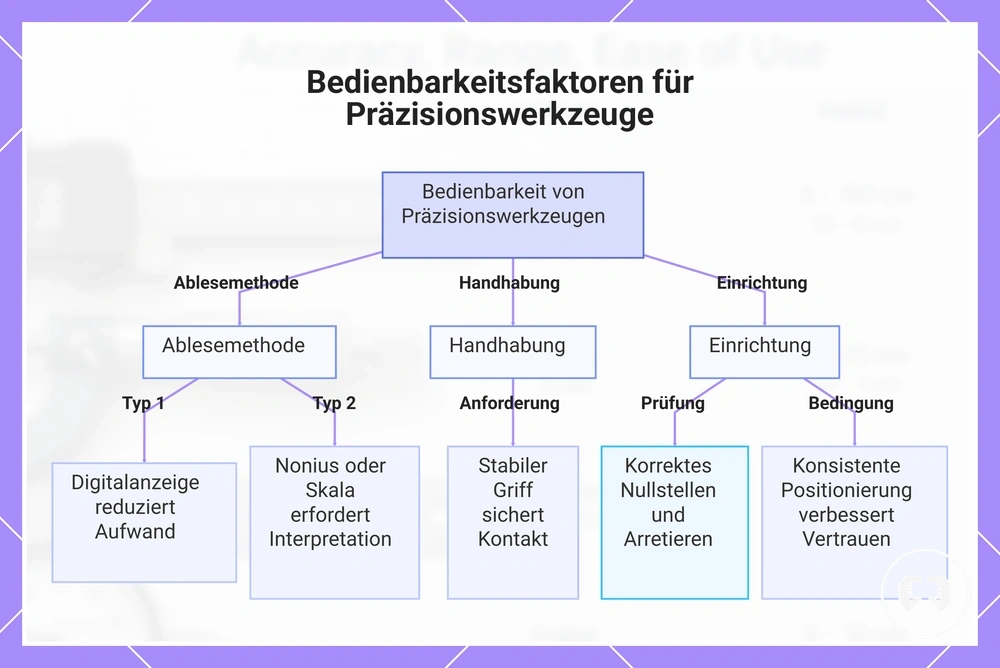 Bedienbarkeitsfaktoren für Präzisionswerkzeuge