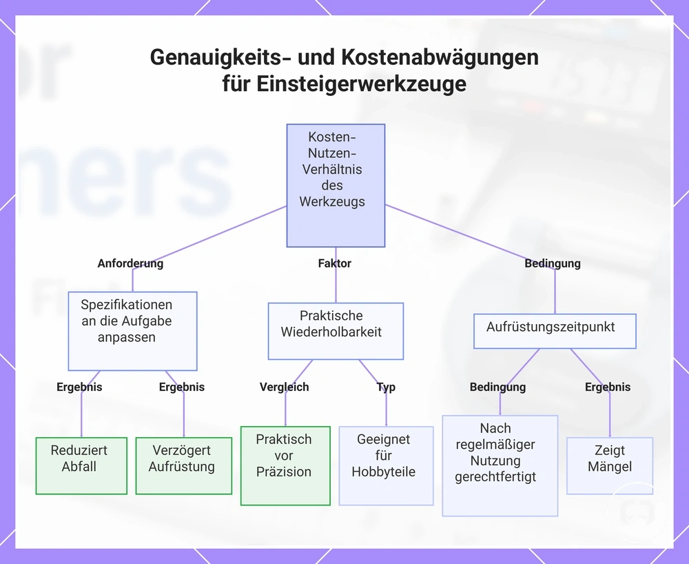 Genauigkeits- und Kostenabwägungen für Einsteigerwerkzeuge