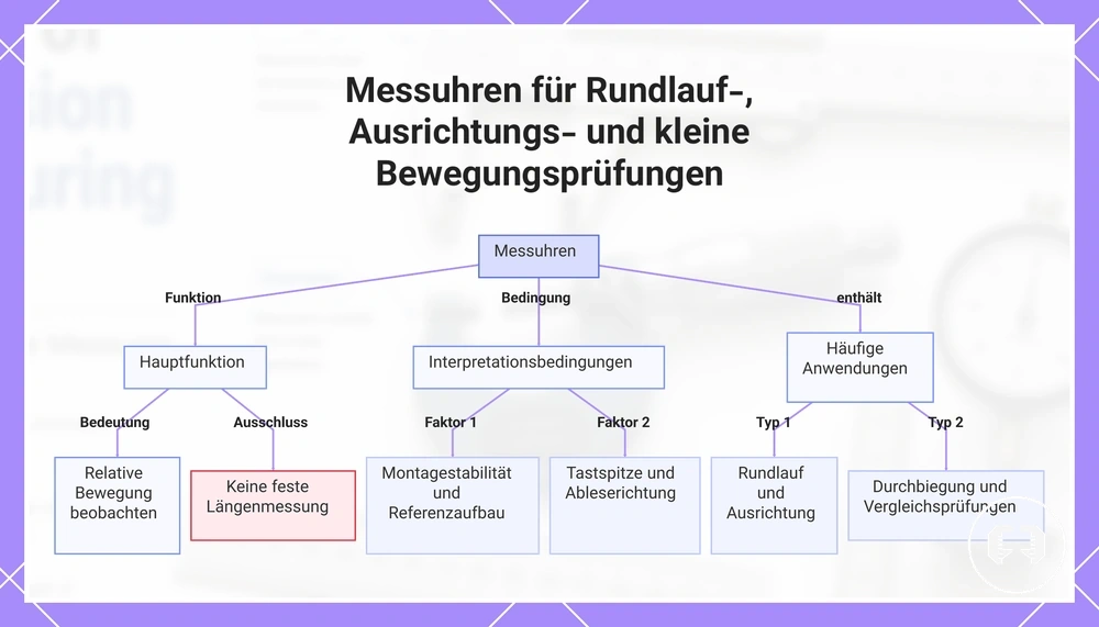 Messuhren für Rundlauf-, Ausrichtungs- und kleine Bewegungsprüfungen