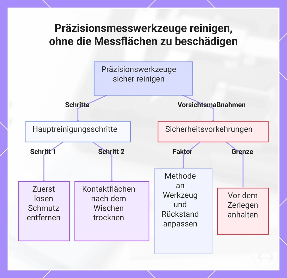 Präzisionsmesswerkzeuge reinigen, ohne die Messflächen zu beschädigen