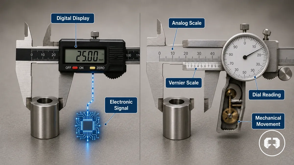 Comparison of digital and analog precision measuring systems