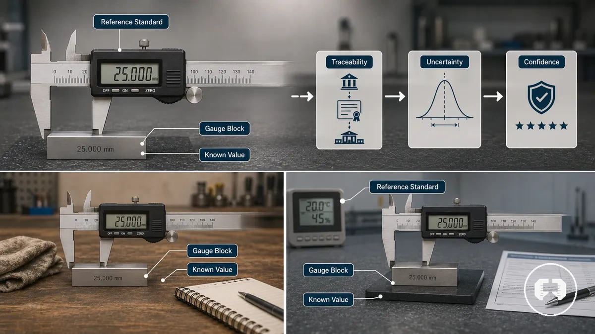 Reference standard used to support calibration and traceability