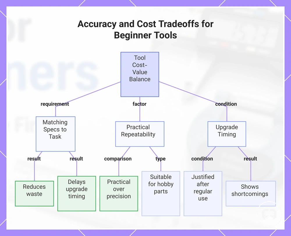 Accuracy and Cost Tradeoffs for Beginner Tools