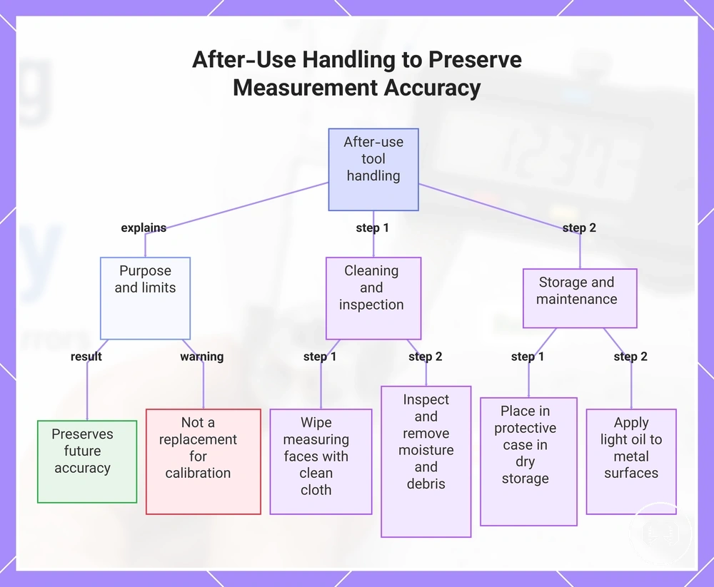 After-Use Handling to Preserve Measurement Accuracy