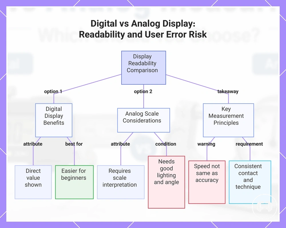 Digital vs Analog Display: Readability and User Error Risk