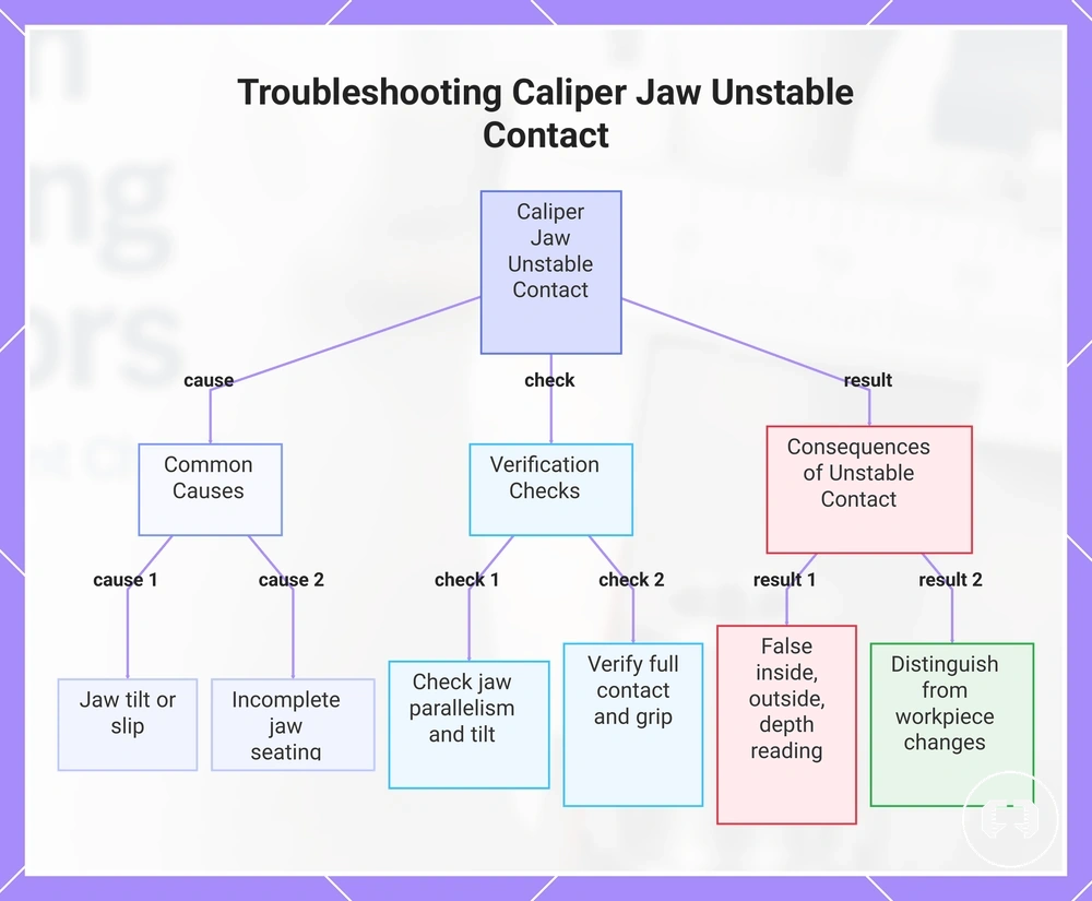 Troubleshooting Caliper Jaw Unstable Contact