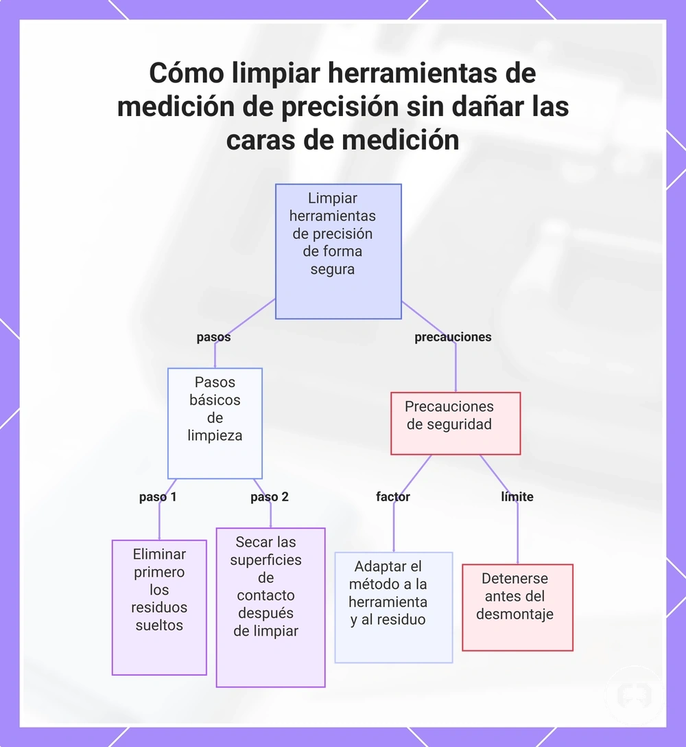 Cómo limpiar herramientas de medición de precisión sin dañar las caras de medición