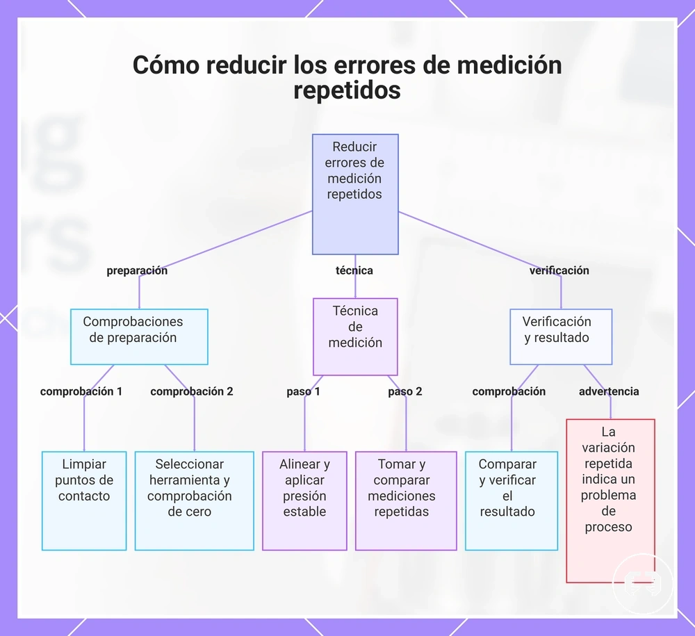Cómo reducir los errores de medición repetidos