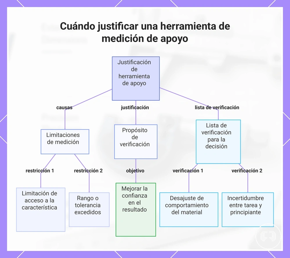 Cuándo justificar una herramienta de medición de apoyo