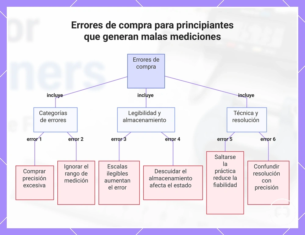 Errores de compra para principiantes que generan malas mediciones
