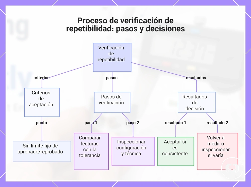 Proceso de verificación de repetibilidad: pasos y decisiones