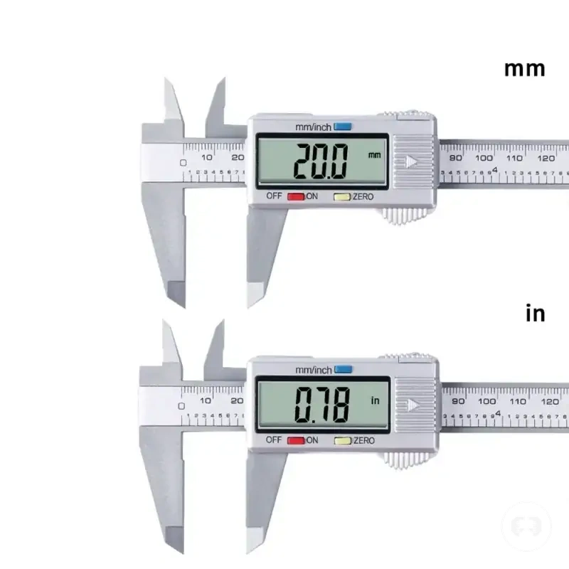 Pied à coulisse Vernier numérique en fibre de carbone avec écran LCD pour mesures de 0 à 150 mm