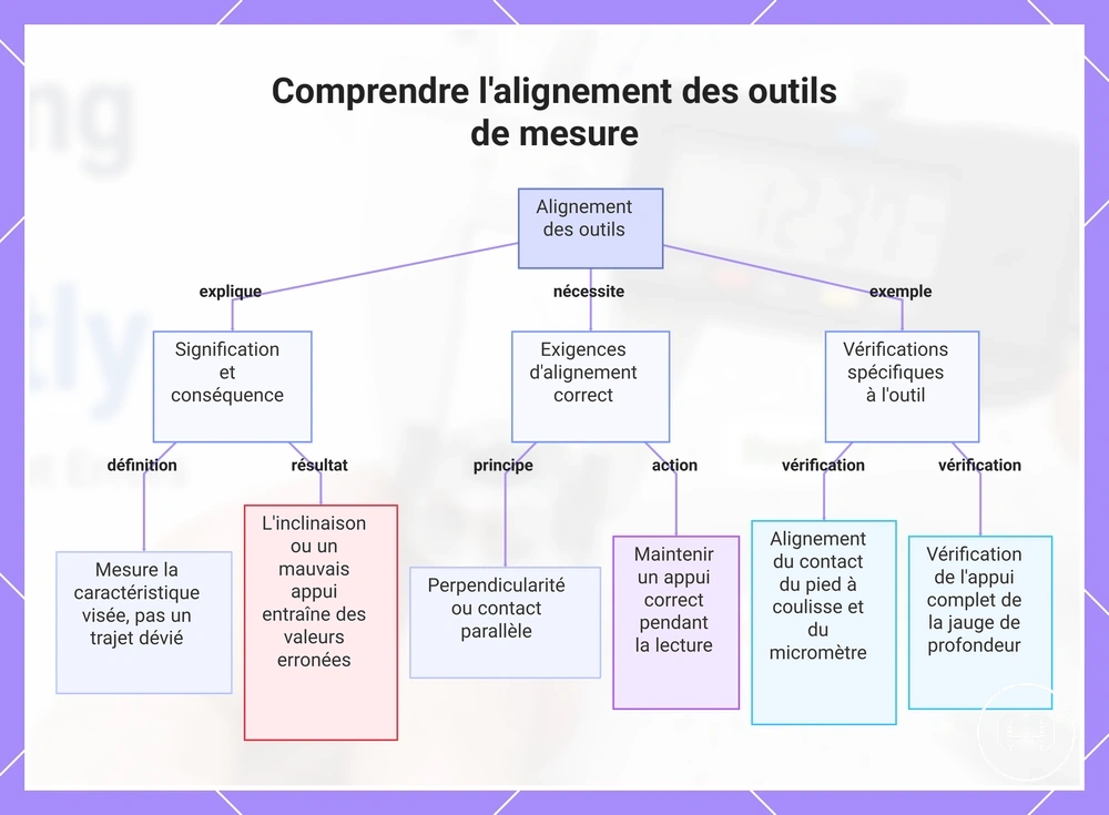 Comprendre l'alignement des outils de mesure