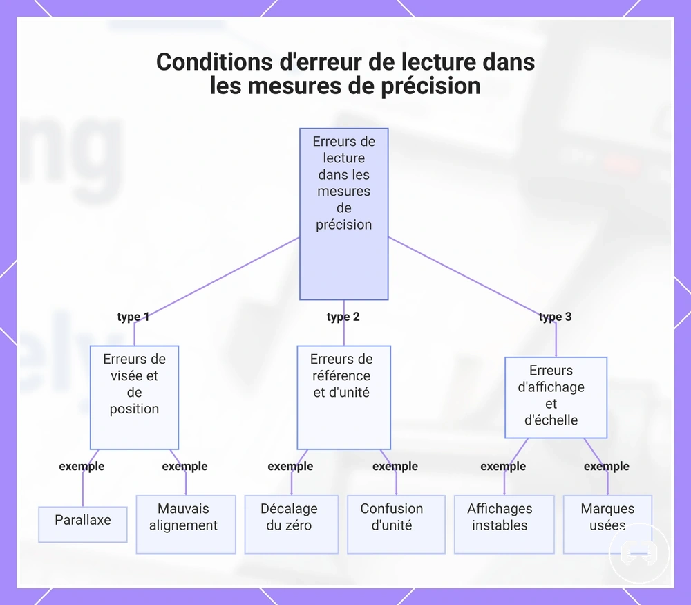 Conditions d'erreur de lecture dans les mesures de précision