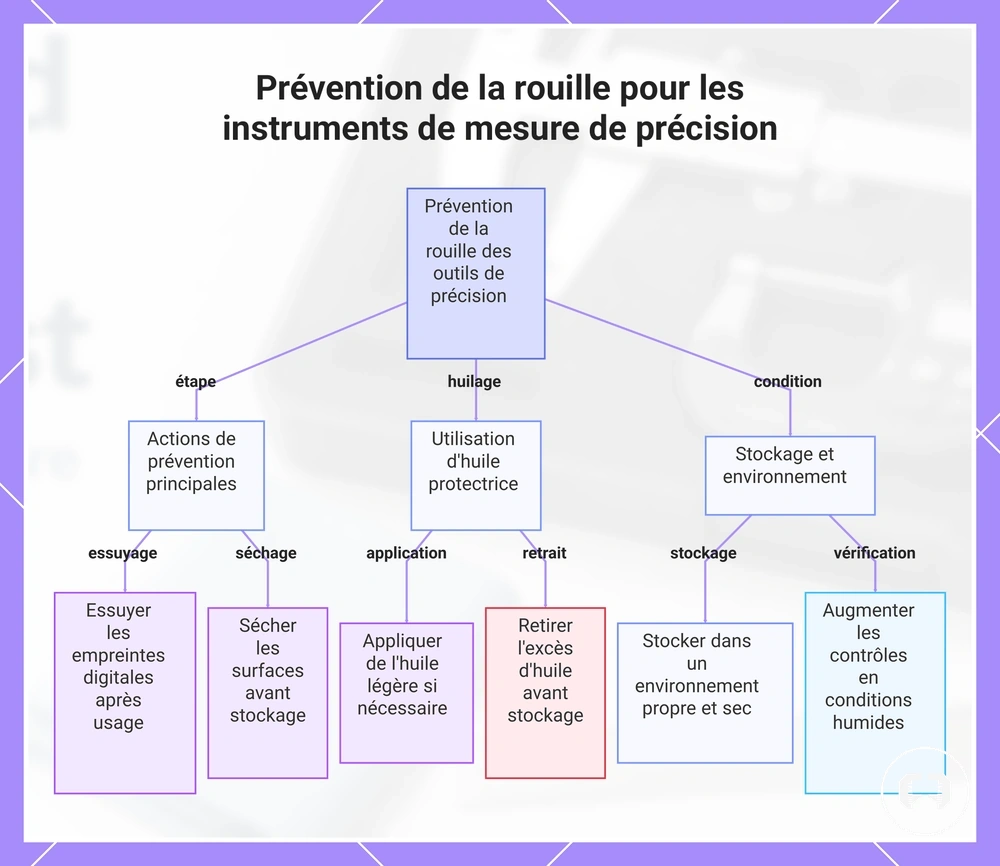 Prévention de la rouille pour les instruments de mesure de précision