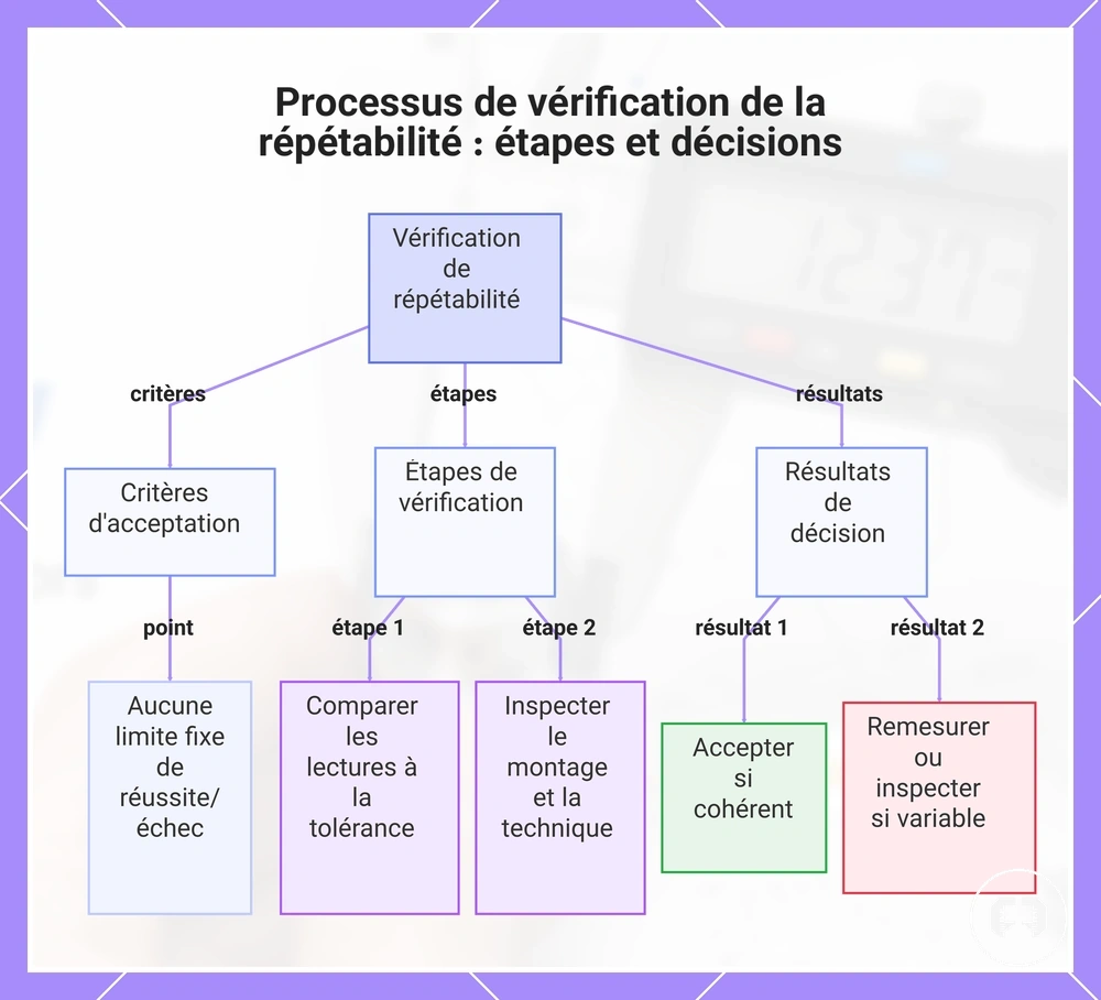 Processus de vérification de la répétabilité : étapes et décisions