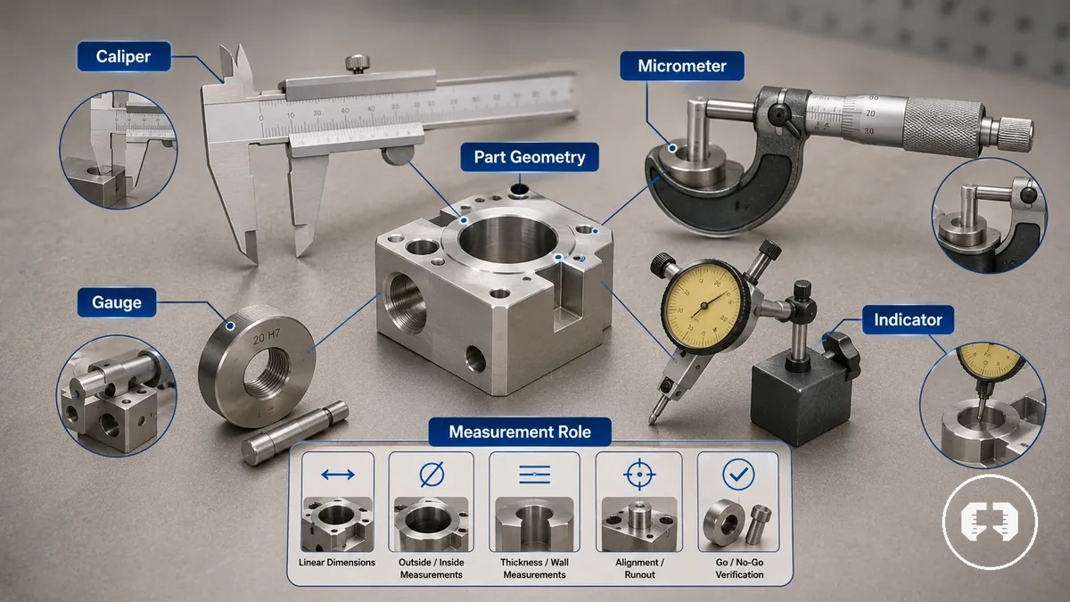Roles mesure outils precision