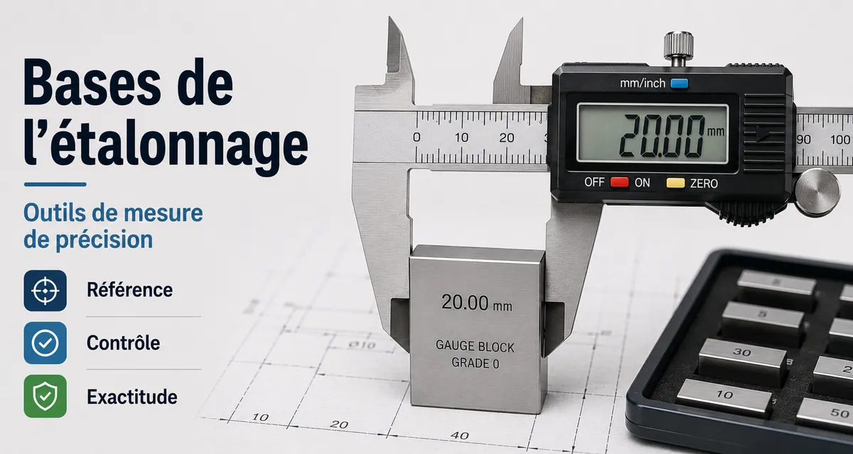 Outil de mesure de précision contrôlé avec une référence d’étalonnage pour vérifier l’exactitude de mesure