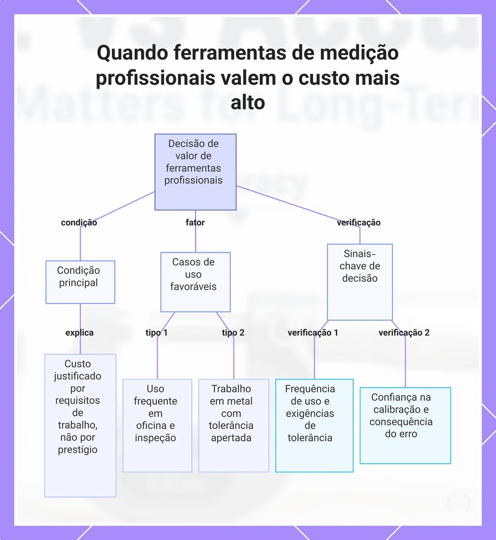 Quando ferramentas de medição profissionais valem o custo mais alto