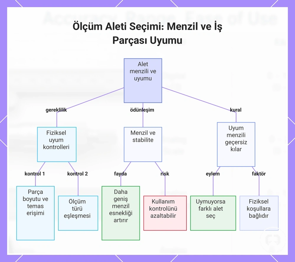 Ölçüm Aleti Seçimi: Menzil ve İş Parçası Uyumu
