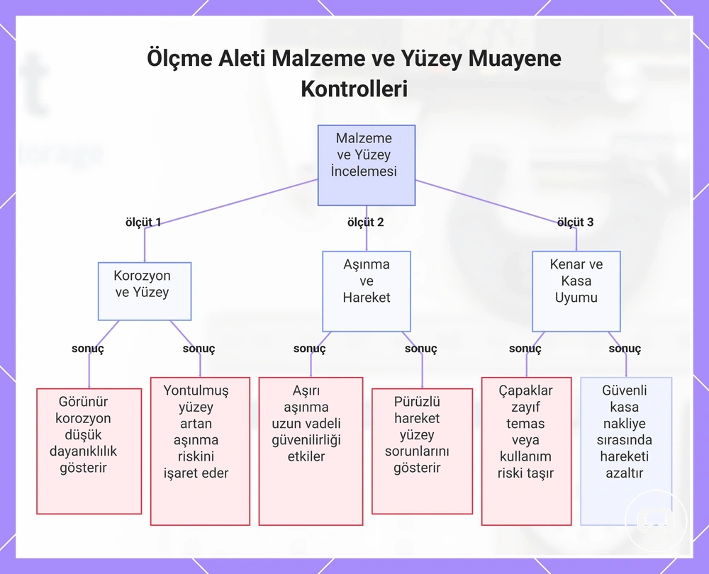 Ölçme Aleti Malzeme ve Yüzey Muayene Kontrolleri