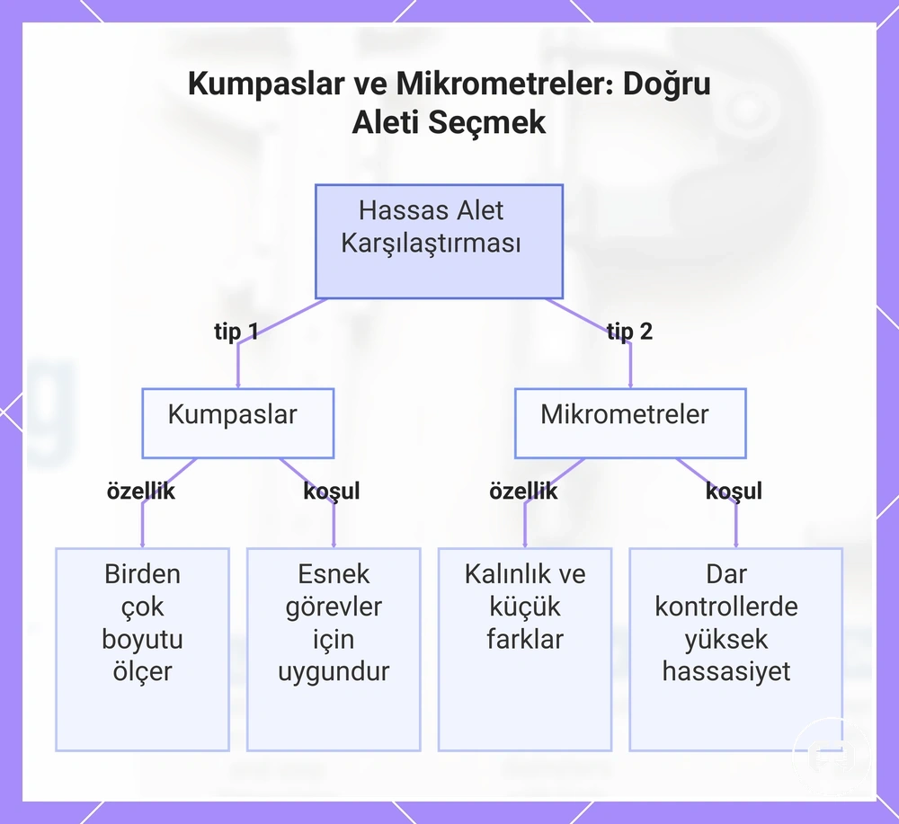 Kumpaslar ve Mikrometreler: Doğru Aleti Seçmek