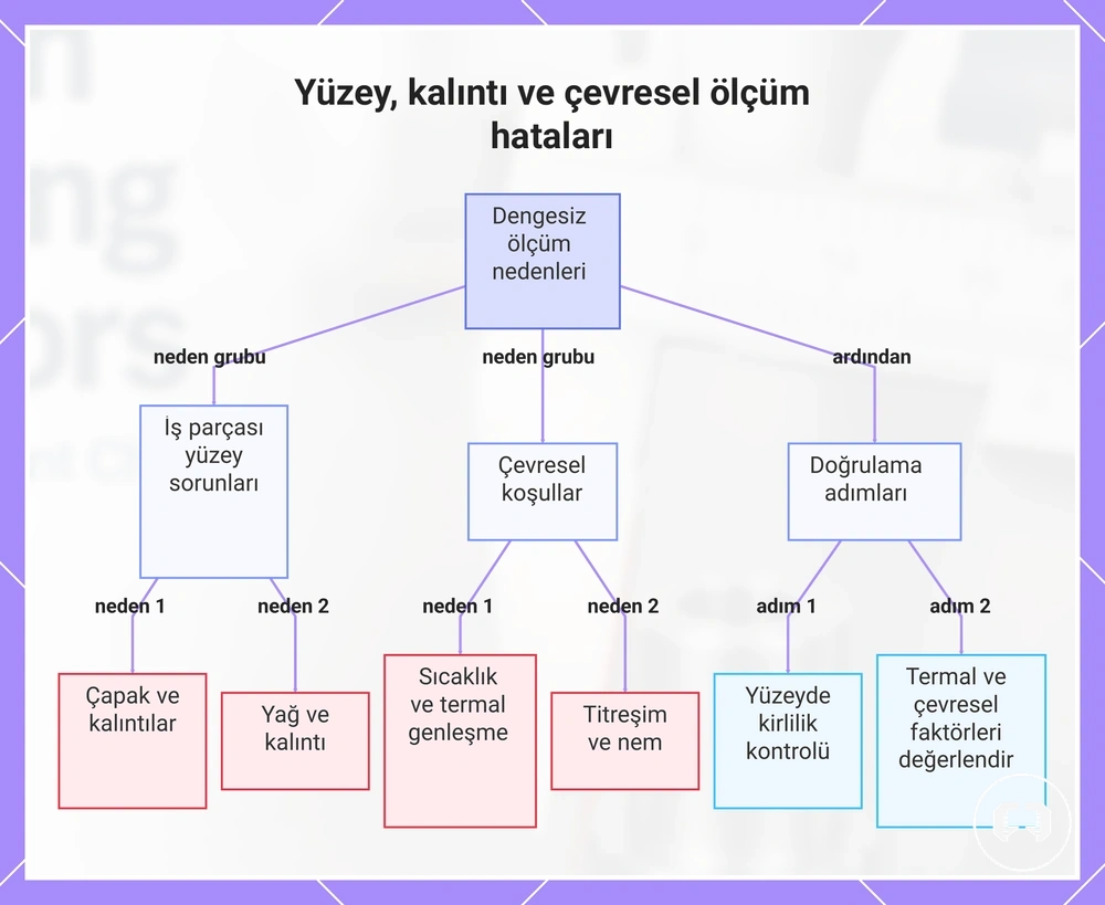 Yüzey, kalıntı ve çevresel ölçüm hataları