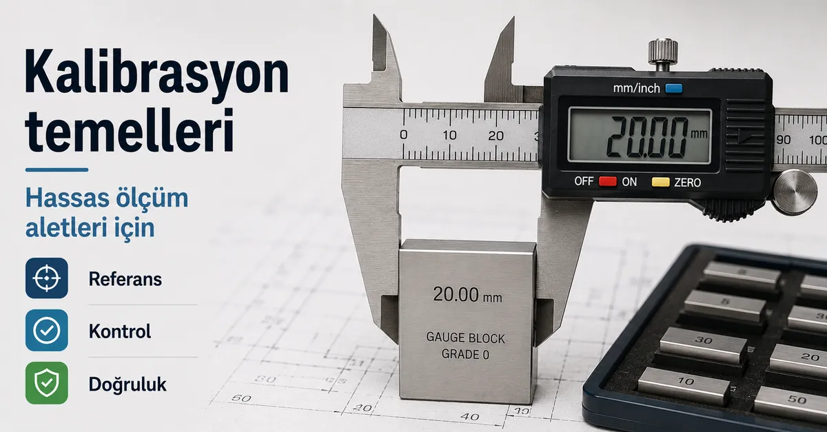 Ölçüm doğruluğunu kontrol etmek için kalibrasyon referansı ile denetlenen hassas ölçüm aleti